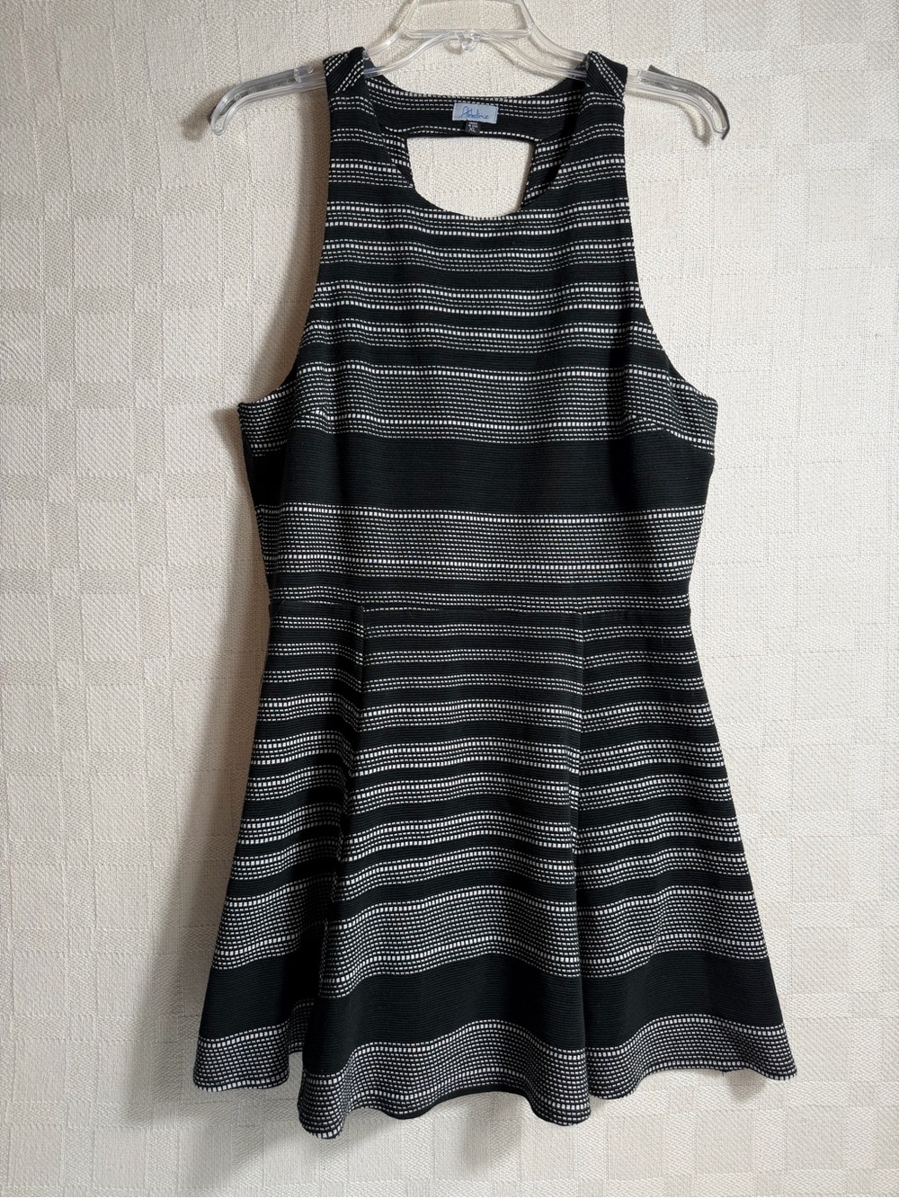 Abbeline Black XL Fit-and-Flare Stretch Dress